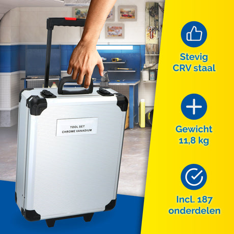 Kinzo handgereedschapset 187-delig - maximondo