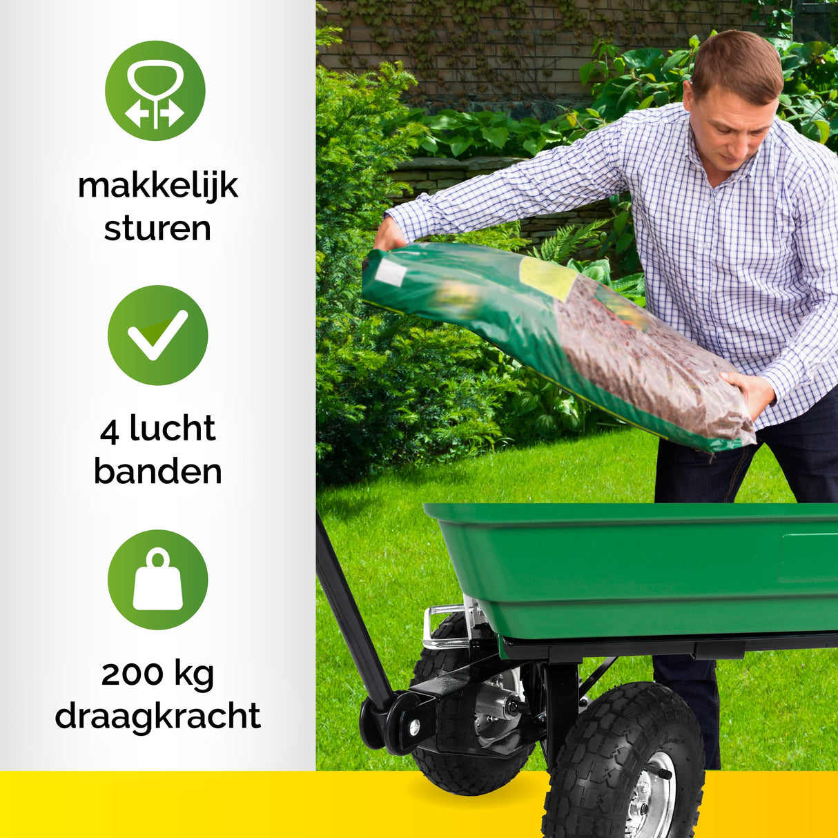 Kinzo Tuinkar 75L 200kg - maximondo