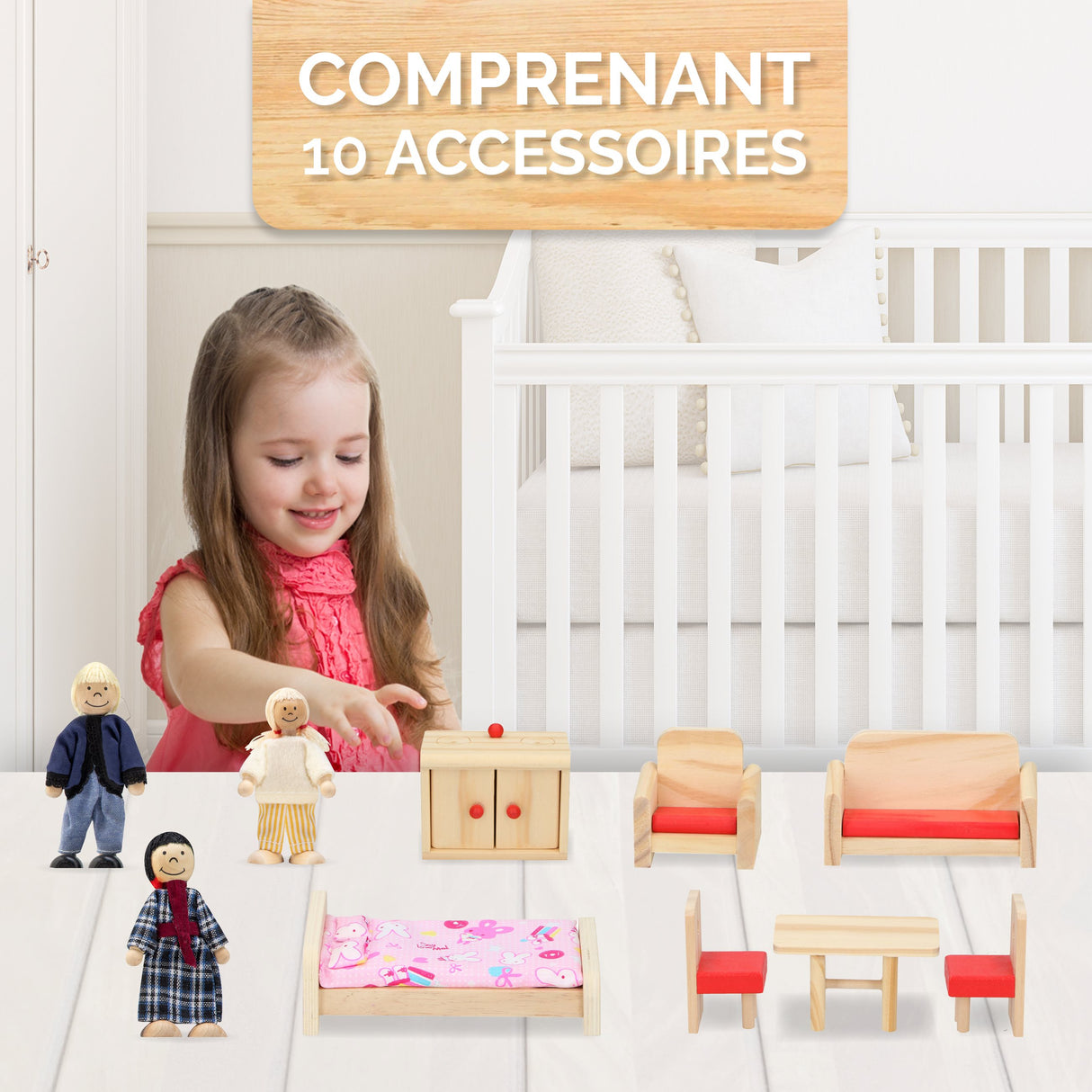 Marionette Wooden Toys Poppenhuis - maximondo