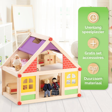 Marionette Wooden Toys Poppenhuis - maximondo