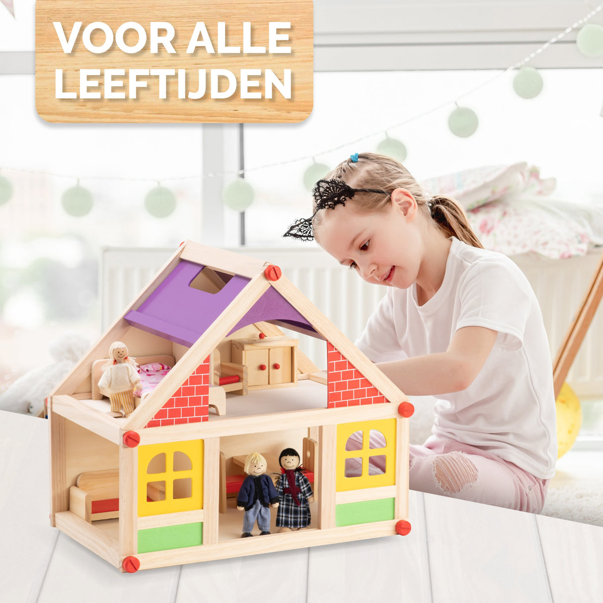 Marionette Wooden Toys Poppenhuis - maximondo
