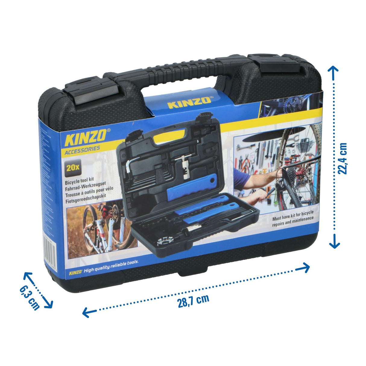 Fietsreparatieset - Alles-in-1 - 21-Delig - In handige koffer - maximondo