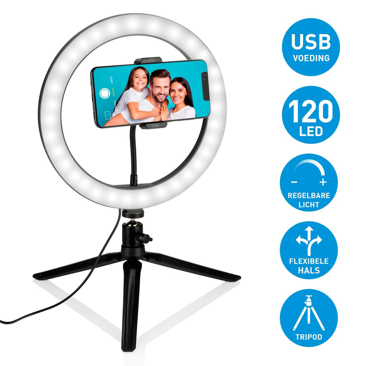 Selfie light ring D25cm 120LEDS - maximondo