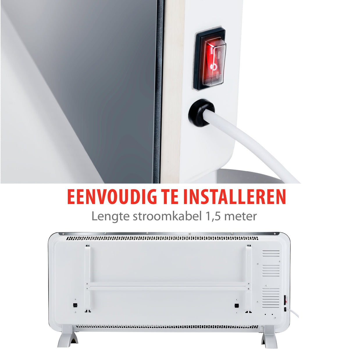 alpina Convectorkachel 2000W Zwart - maximondo