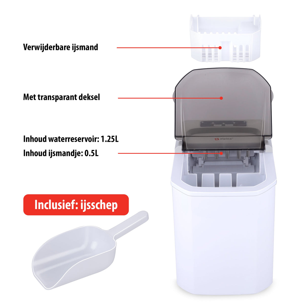 Ice cube maker 220-240V 112W - maximondo