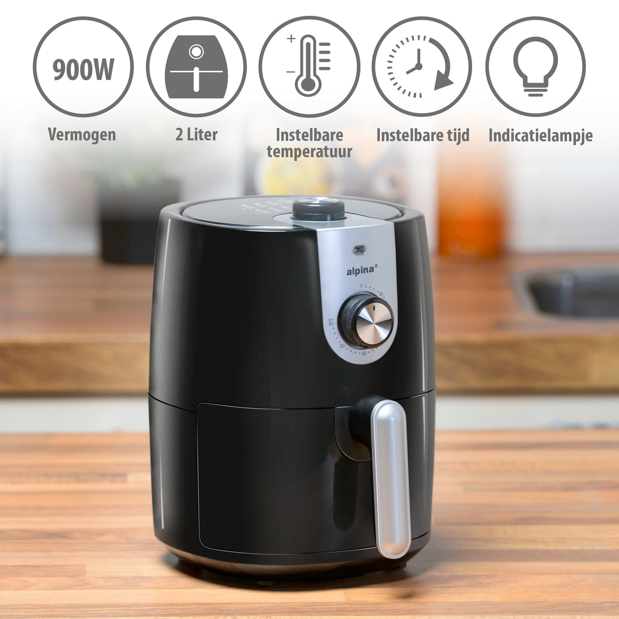 alpina Airfryer 2L Heteluchtfriteuse - maximondo