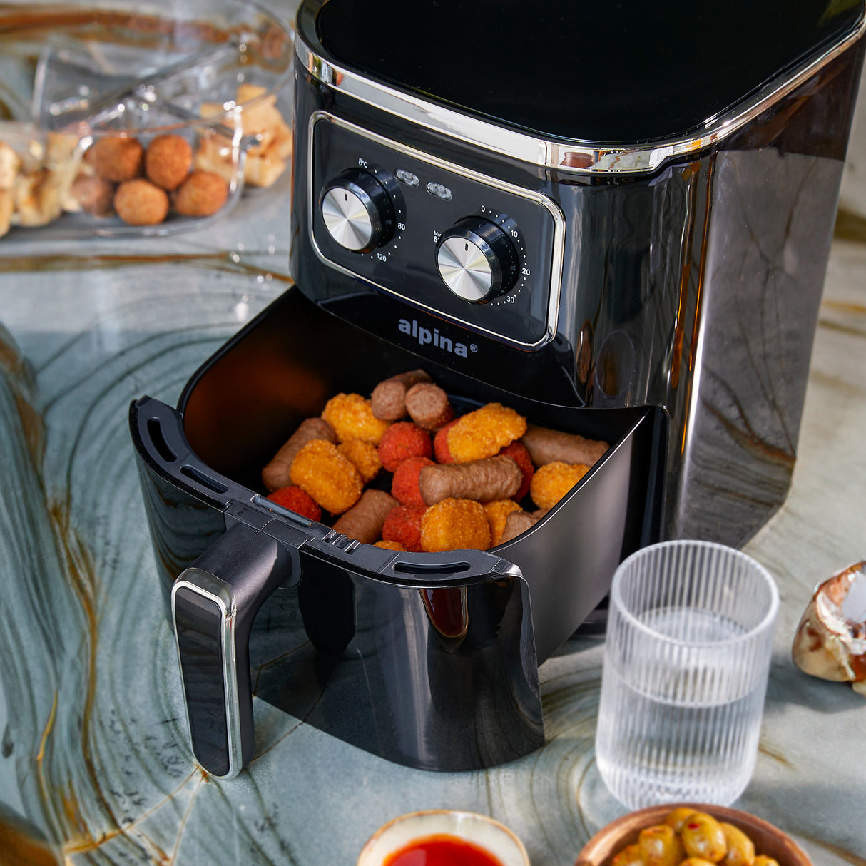 alpina Airfryer 4.5L - Heteluchtfriteuse voor 1-4 Personen - maximondo