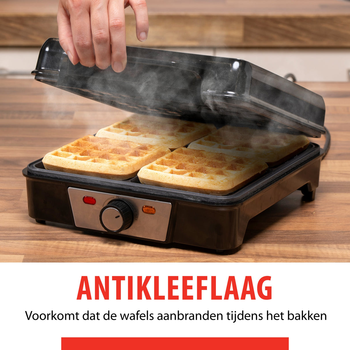 alpina Wafelijzer 4 Wafels 1200W - maximondo