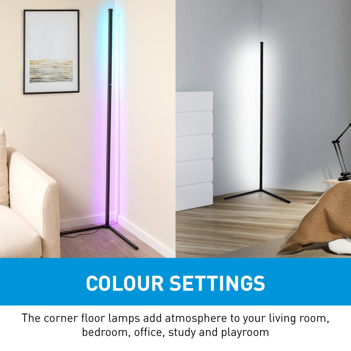 Grundig RGB Hoeklamp 140cm - maximondo