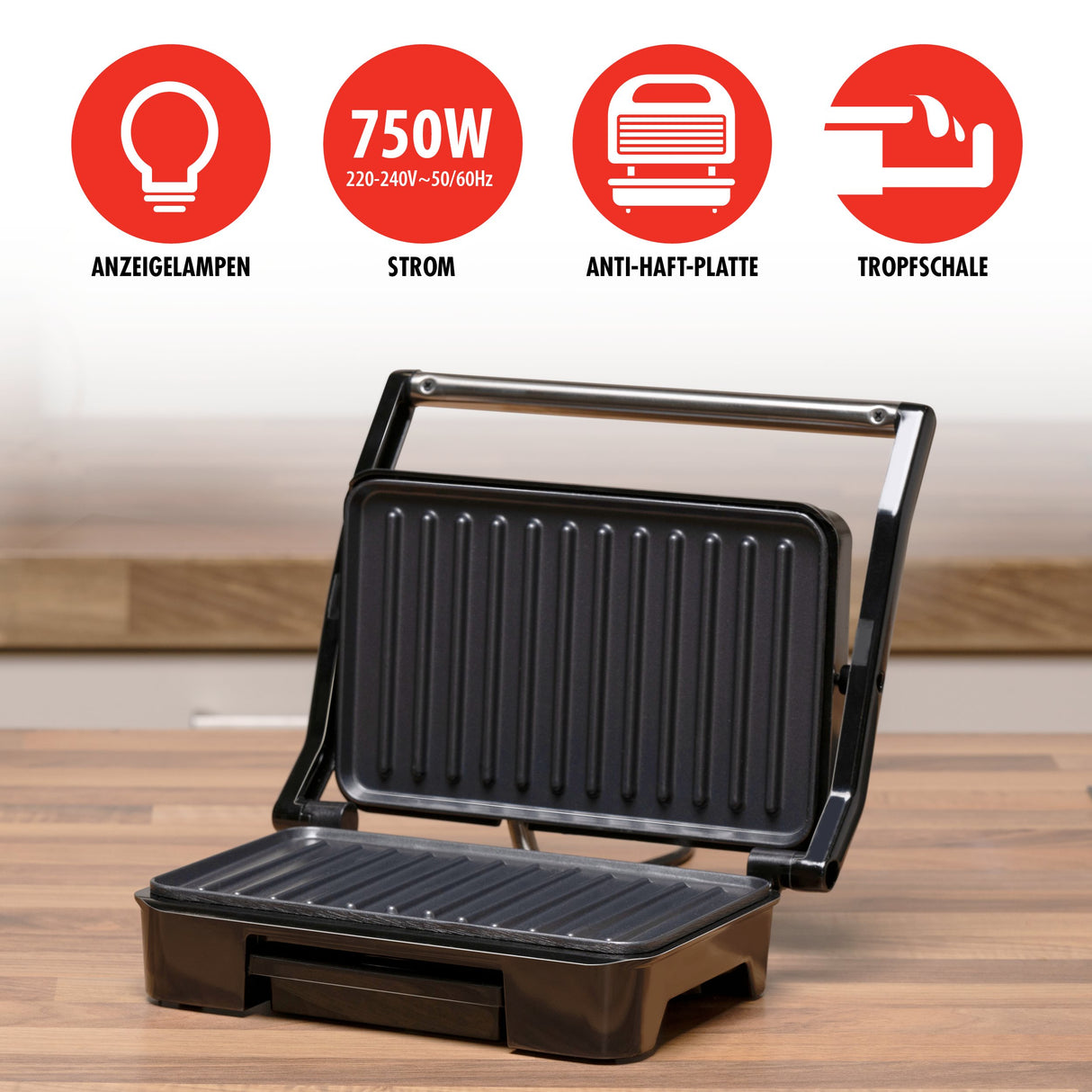 alpina Contactgrill 750W Tosti Grill - maximondo