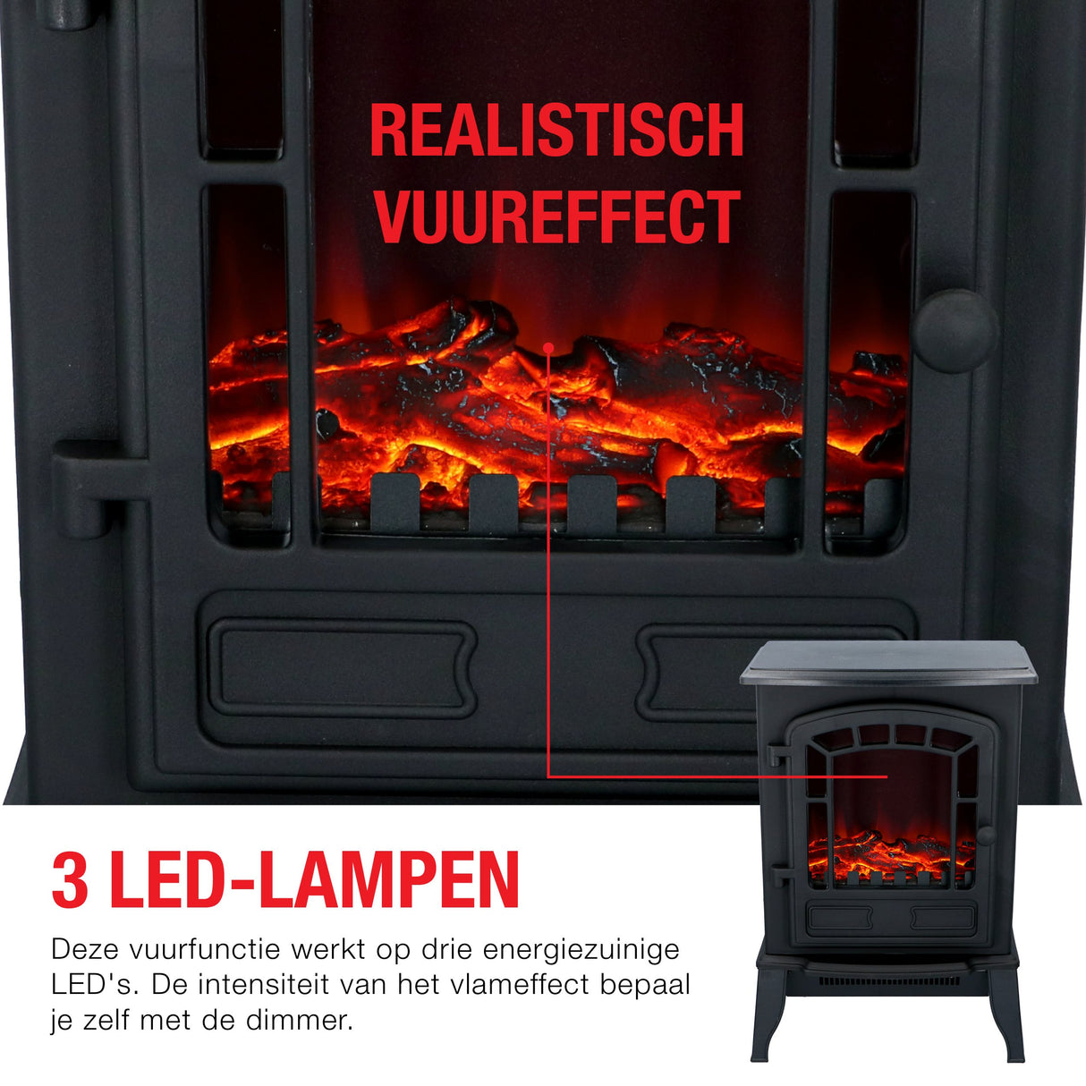 Classic Fire Sfeerhaard Elektrisch Torino 2000W - maximondo