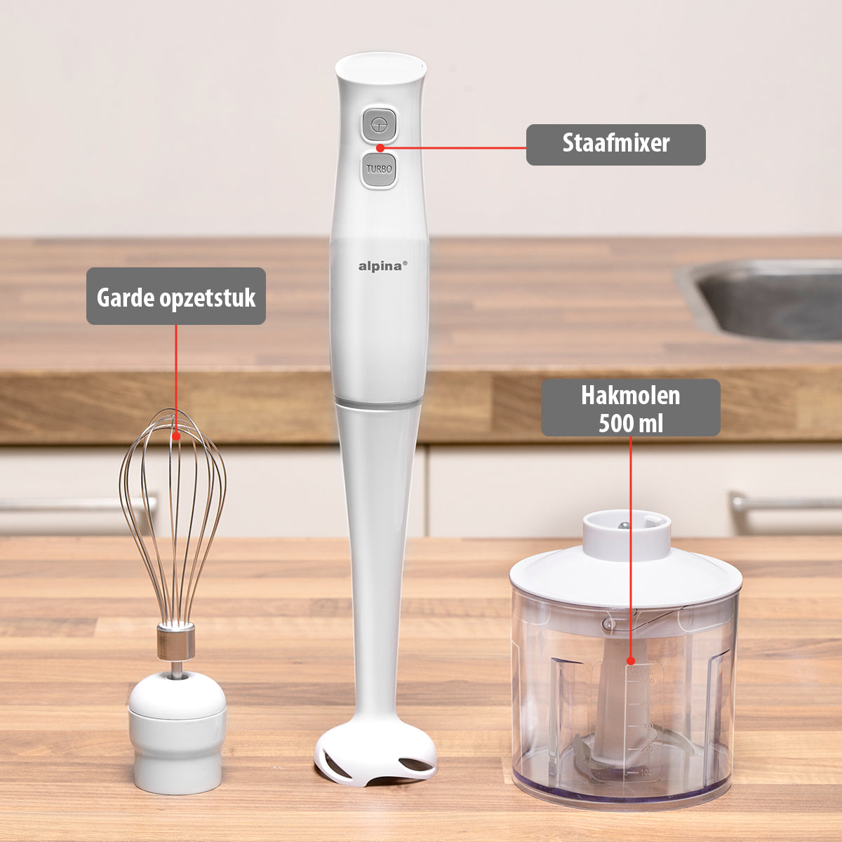 alpina Staafmixer Set 400W