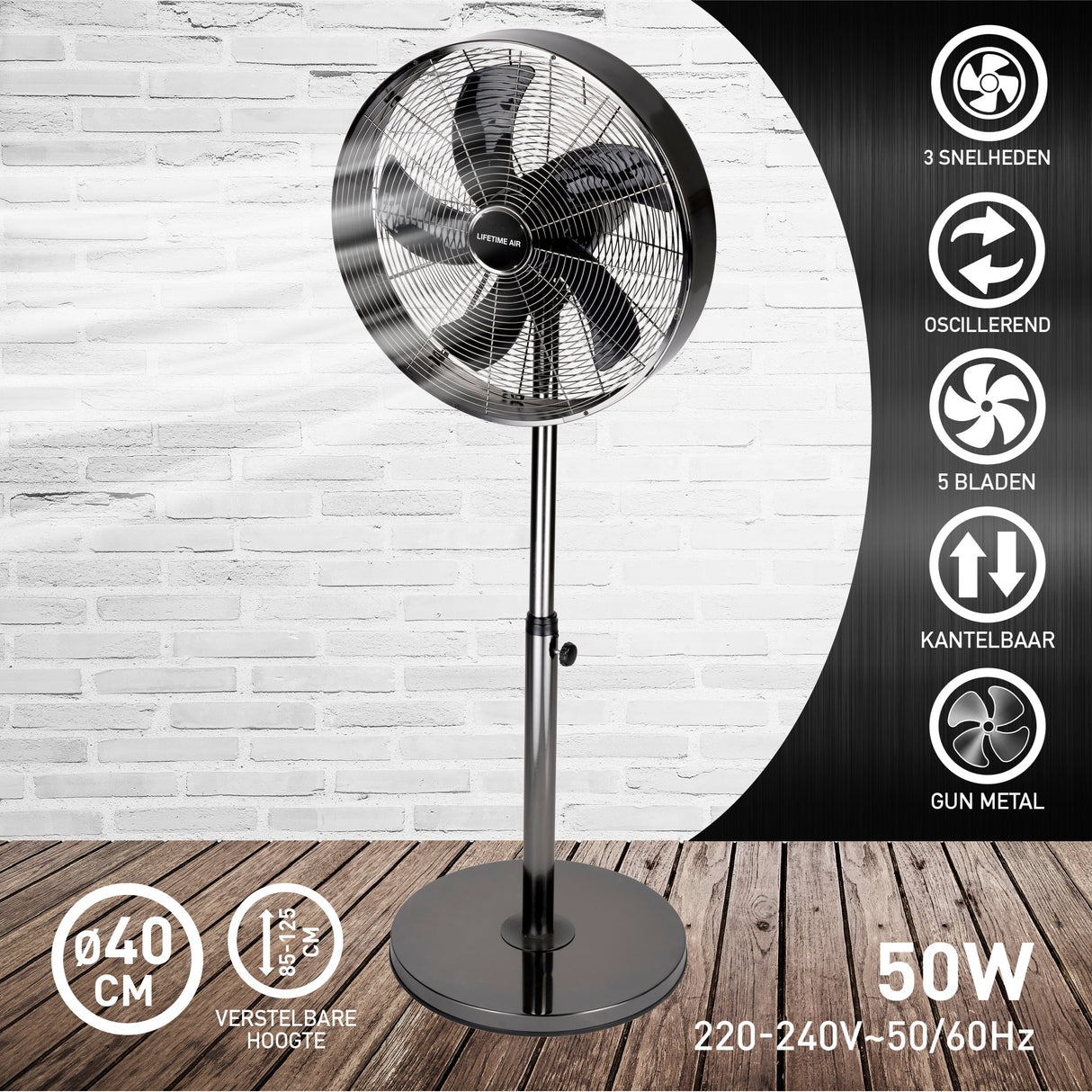 Lifetime Air Statiefventilator 230V - maximondo