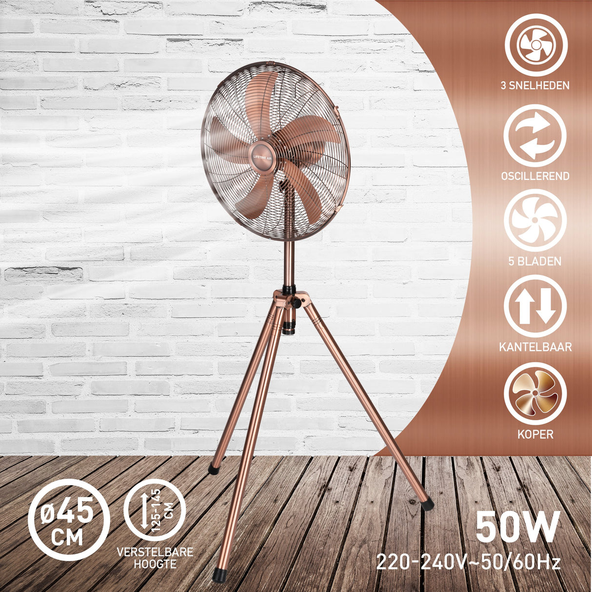 Lifetime Air Statiefventilator 230V - maximondo