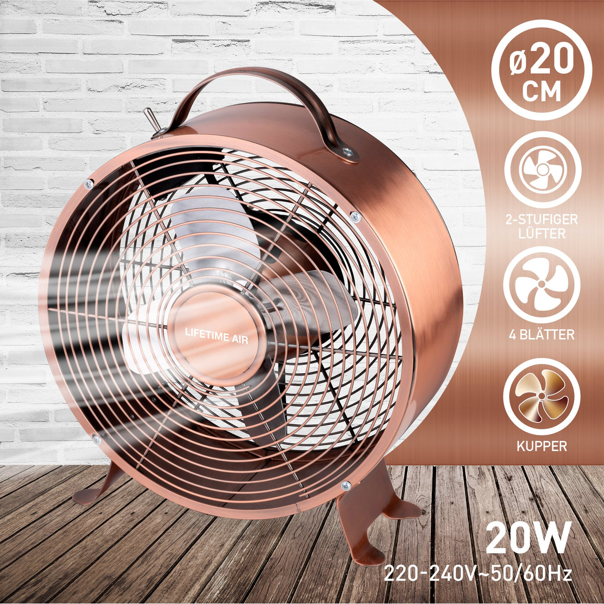 Lifetime Air Tafelventilator 20CM - maximondo