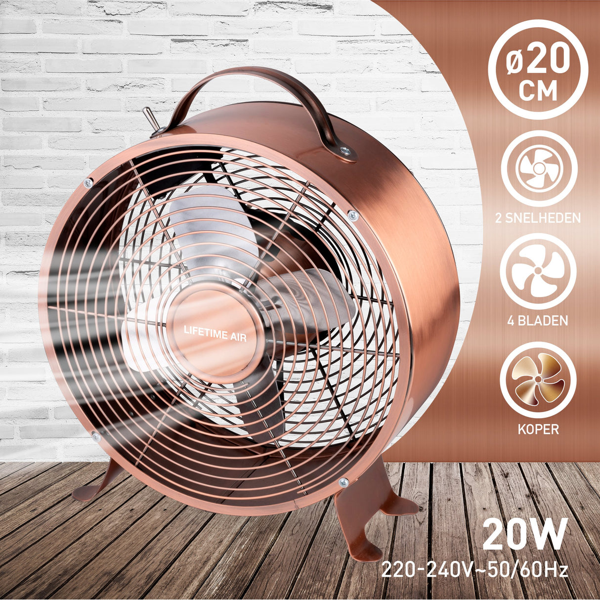 Lifetime Air Tafelventilator 20CM - maximondo