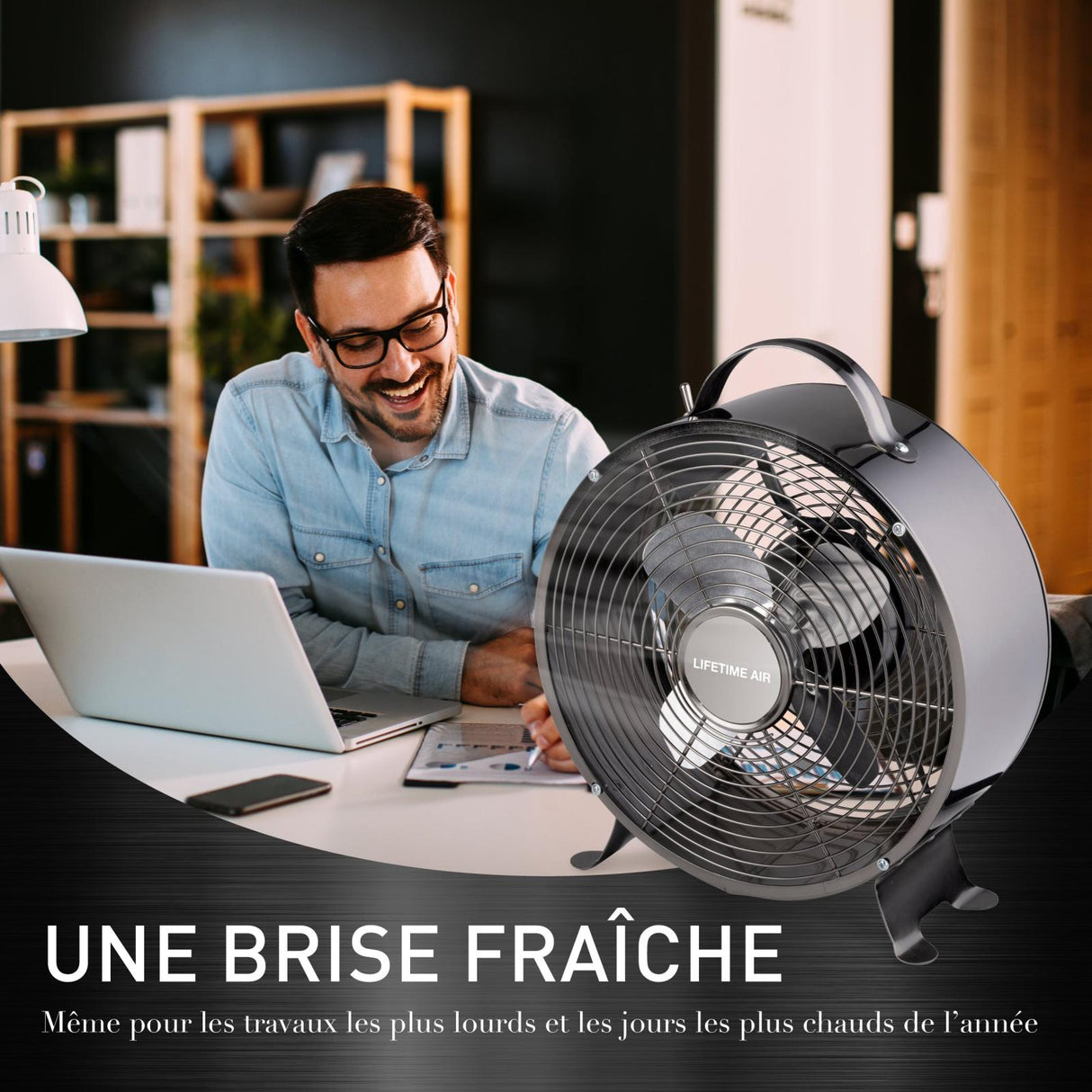 Lifetime Air Tafelventilator Zwart - maximondo