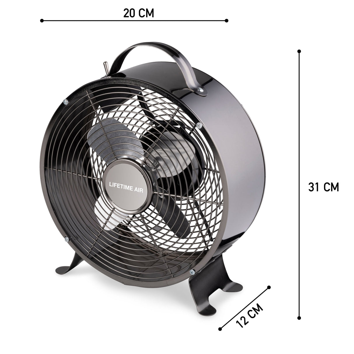 Lifetime Air Tafelventilator Zwart - maximondo