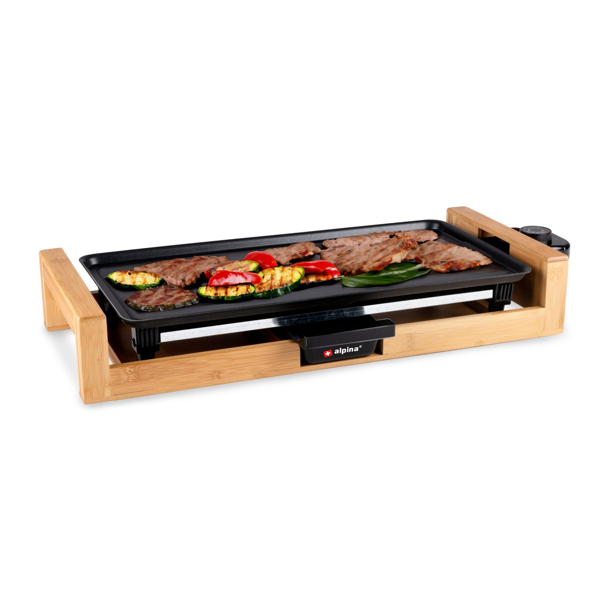 alpina Teppanyaki Bakplaat 2000W, 43 x 22.5 CM - maximondo
