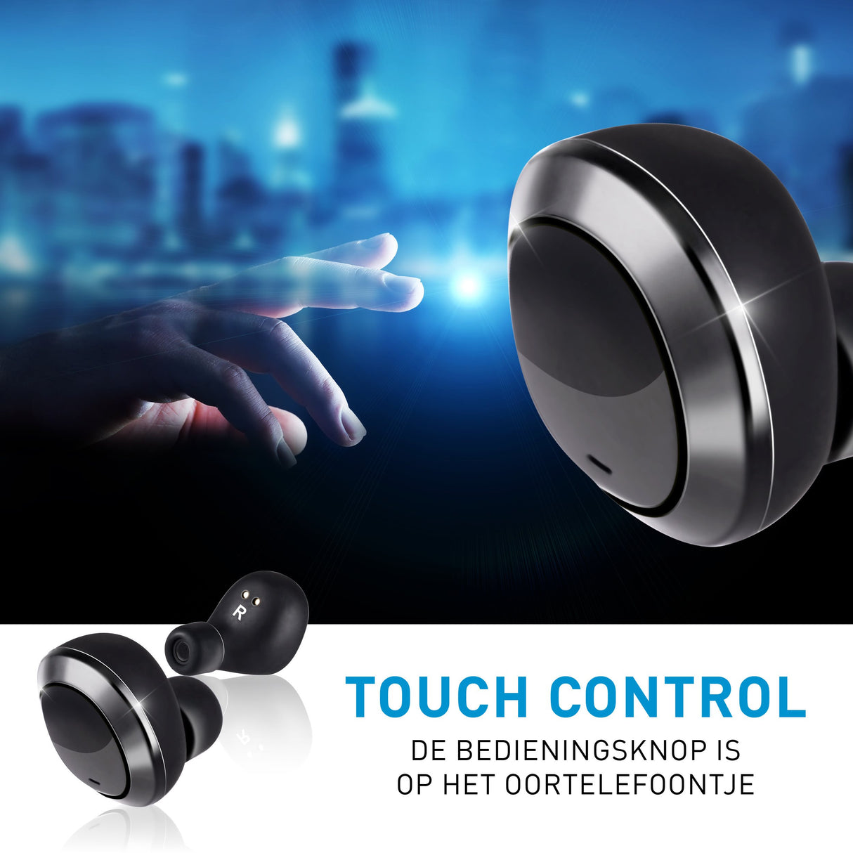 Grundig Oortjes Bluetooth Zwart - maximondo