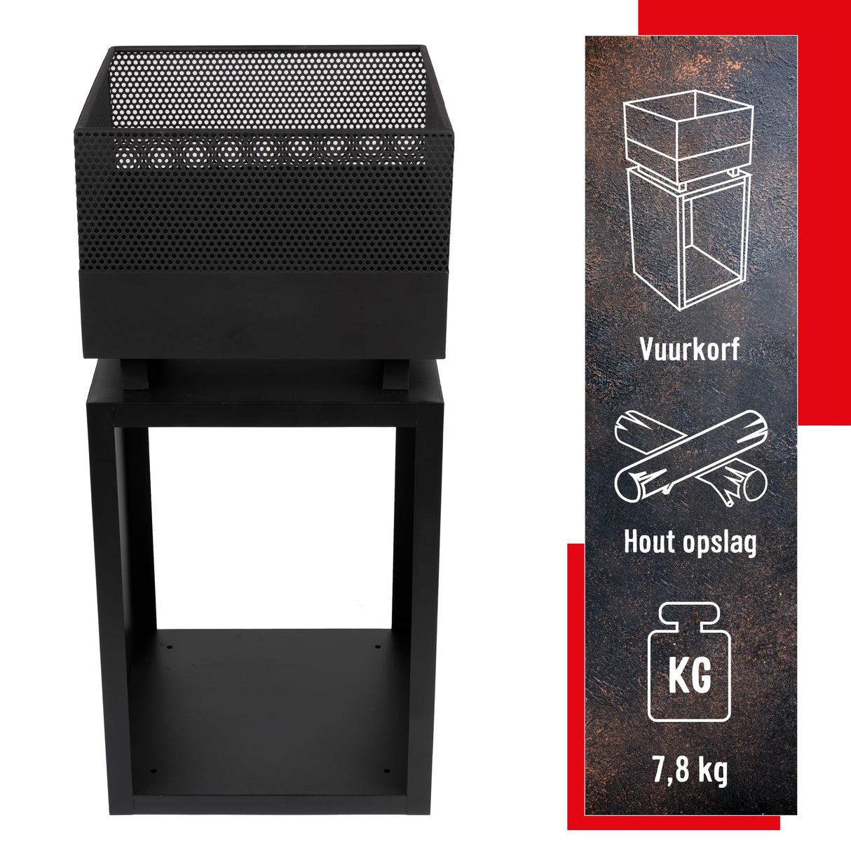 BBQ Collection Vuurkorf 39x39x85 cm