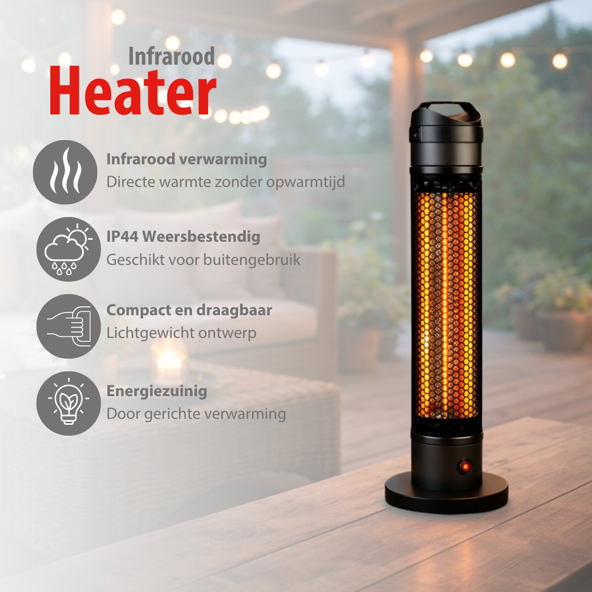 alpina Infrarood Heater 800W - maximondo