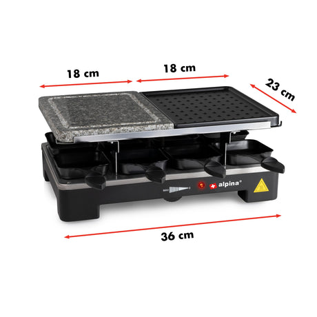 alpina Gourmetstel, Bakplaat en Steengrill - maximondo