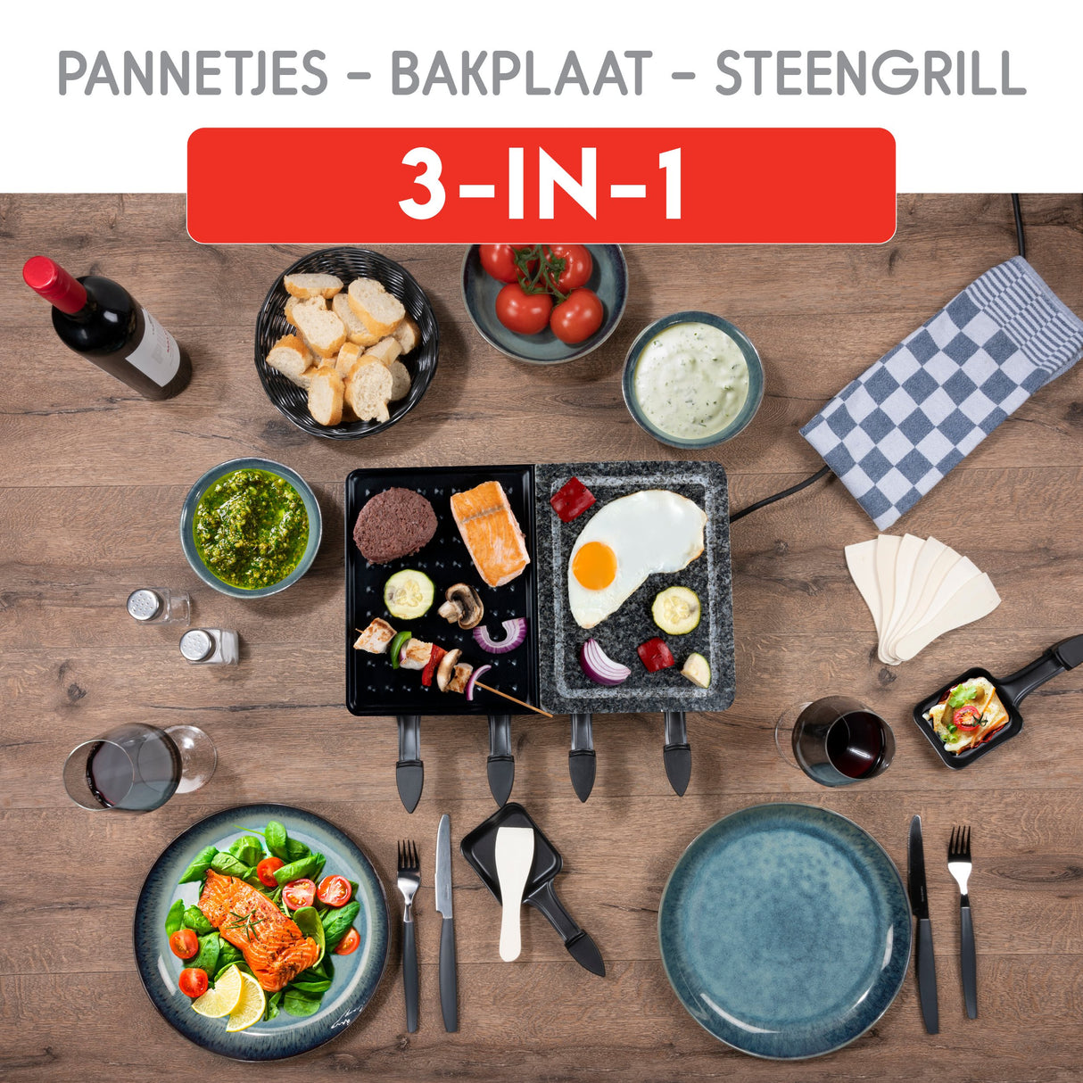 alpina Gourmetstel, Bakplaat en Steengrill - maximondo