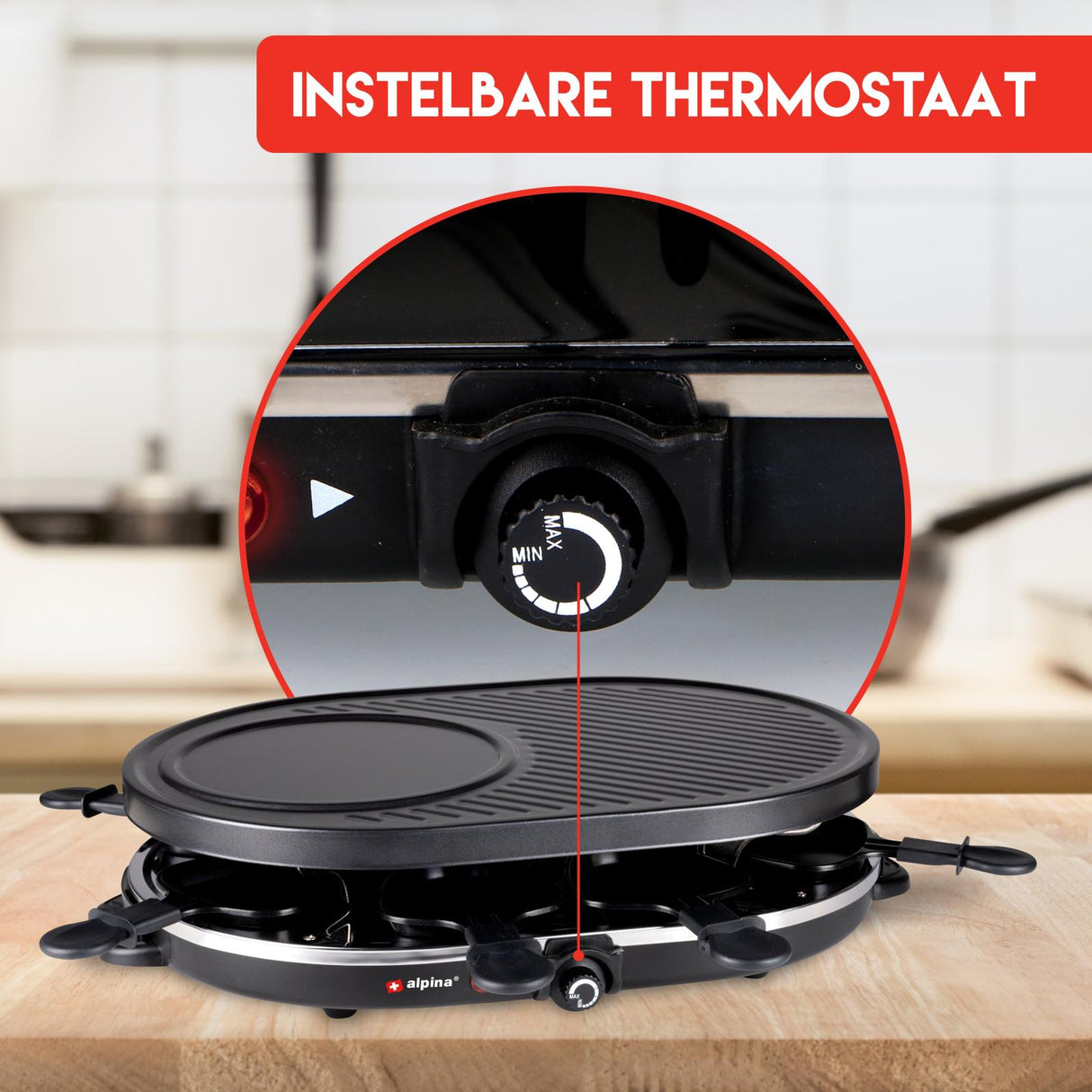 Gourmetstel Bakplaat Ovaal 8 Personen - maximondo