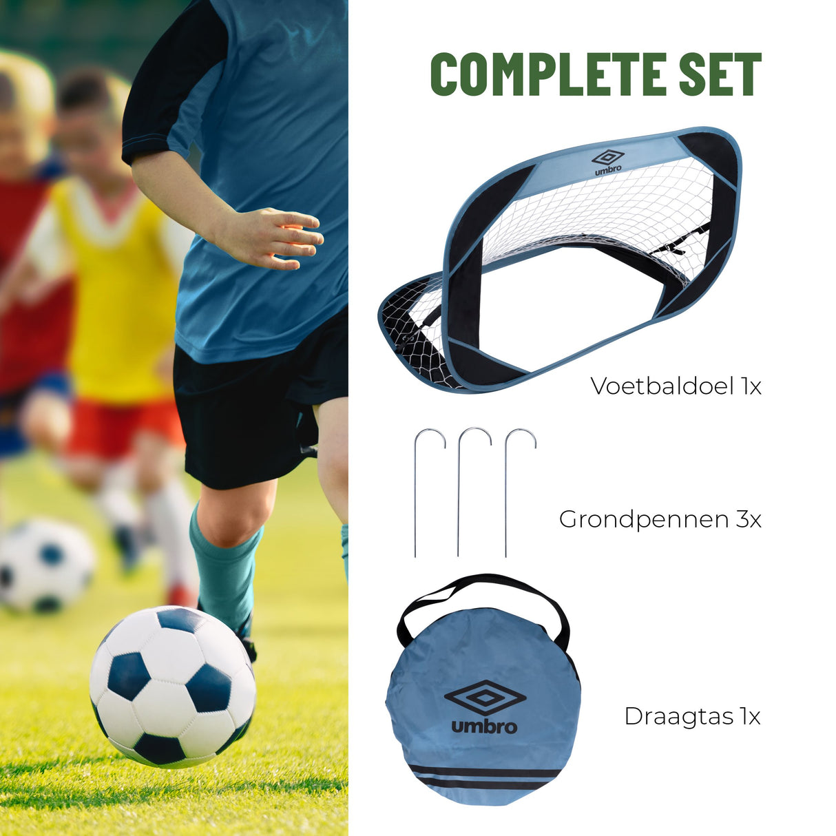 Umbro Pop Up Voetbaldoel 110x78x78 cm - maximondo