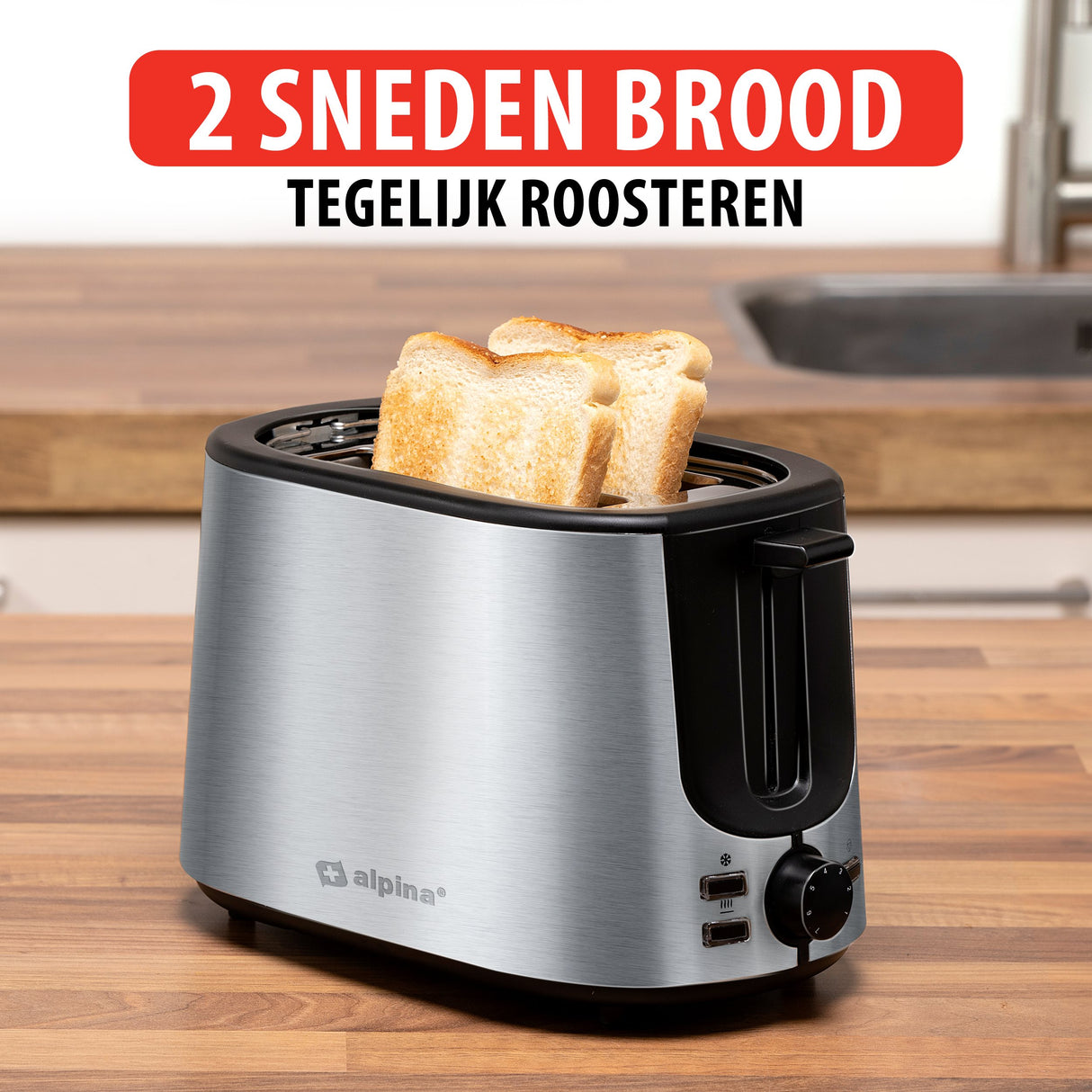 alpina Broodrooster - 7 Bruiningsniveau's - maximondo