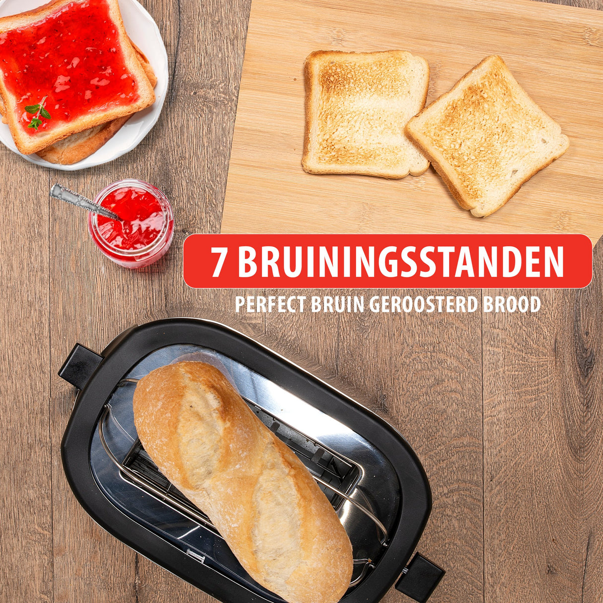 alpina Broodrooster - 7 Bruiningsniveau's - maximondo