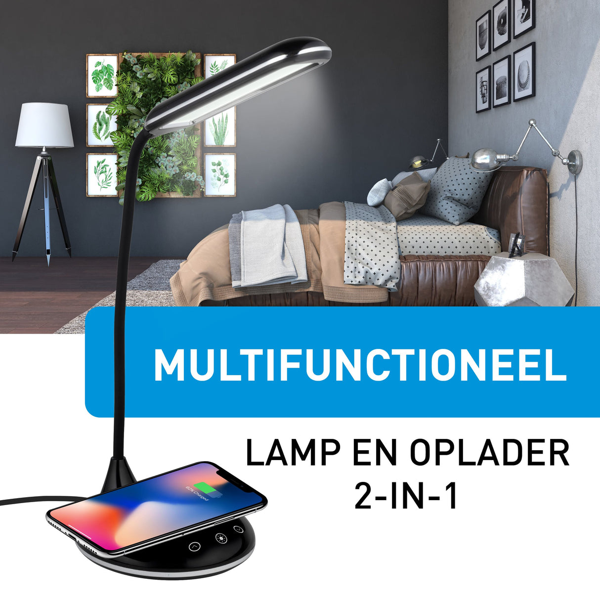 Grundig Bureaulamp met Oplader - maximondo