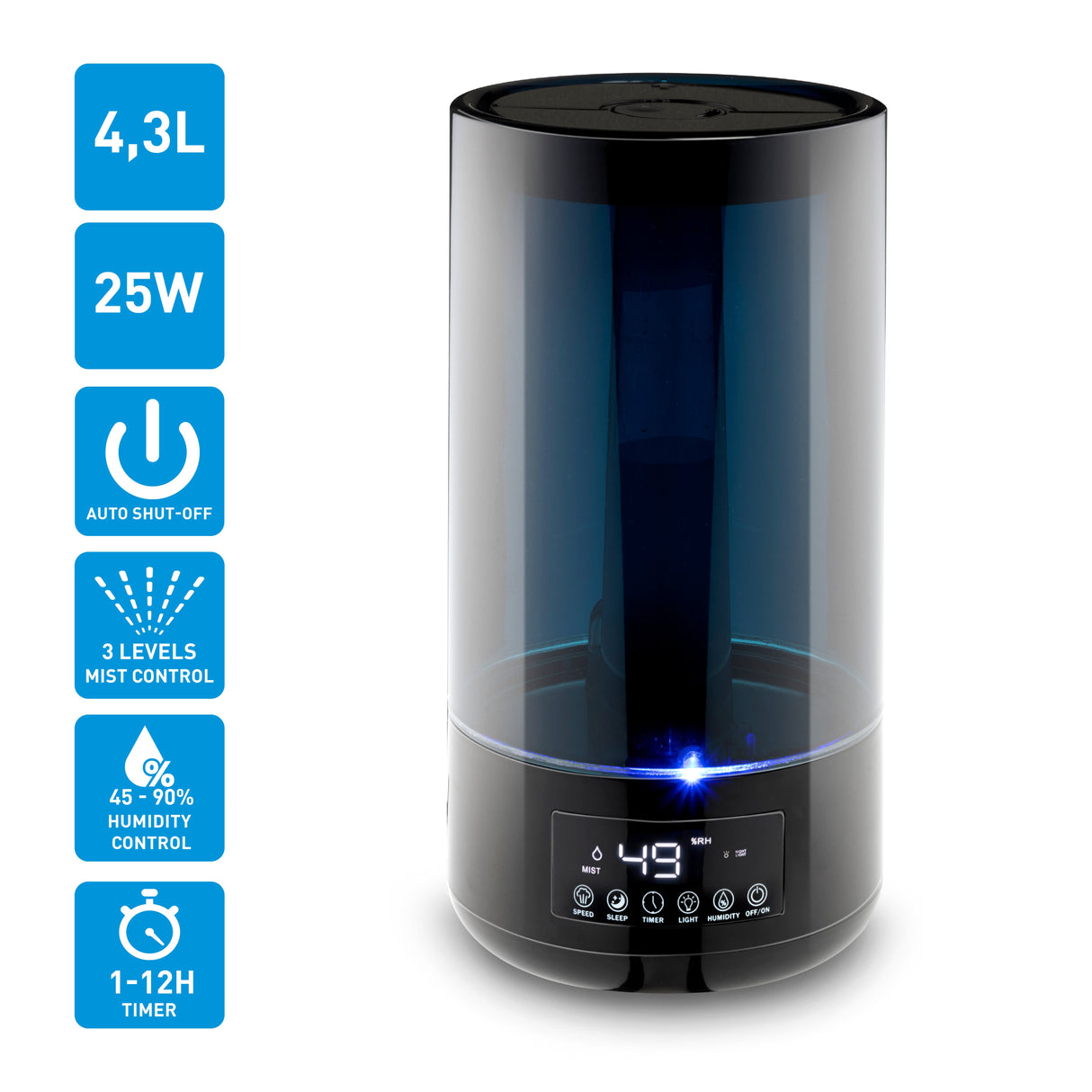 Grundig Luchtbevochtiger en Diffuser Aromatherapie - Zwart - maximondo