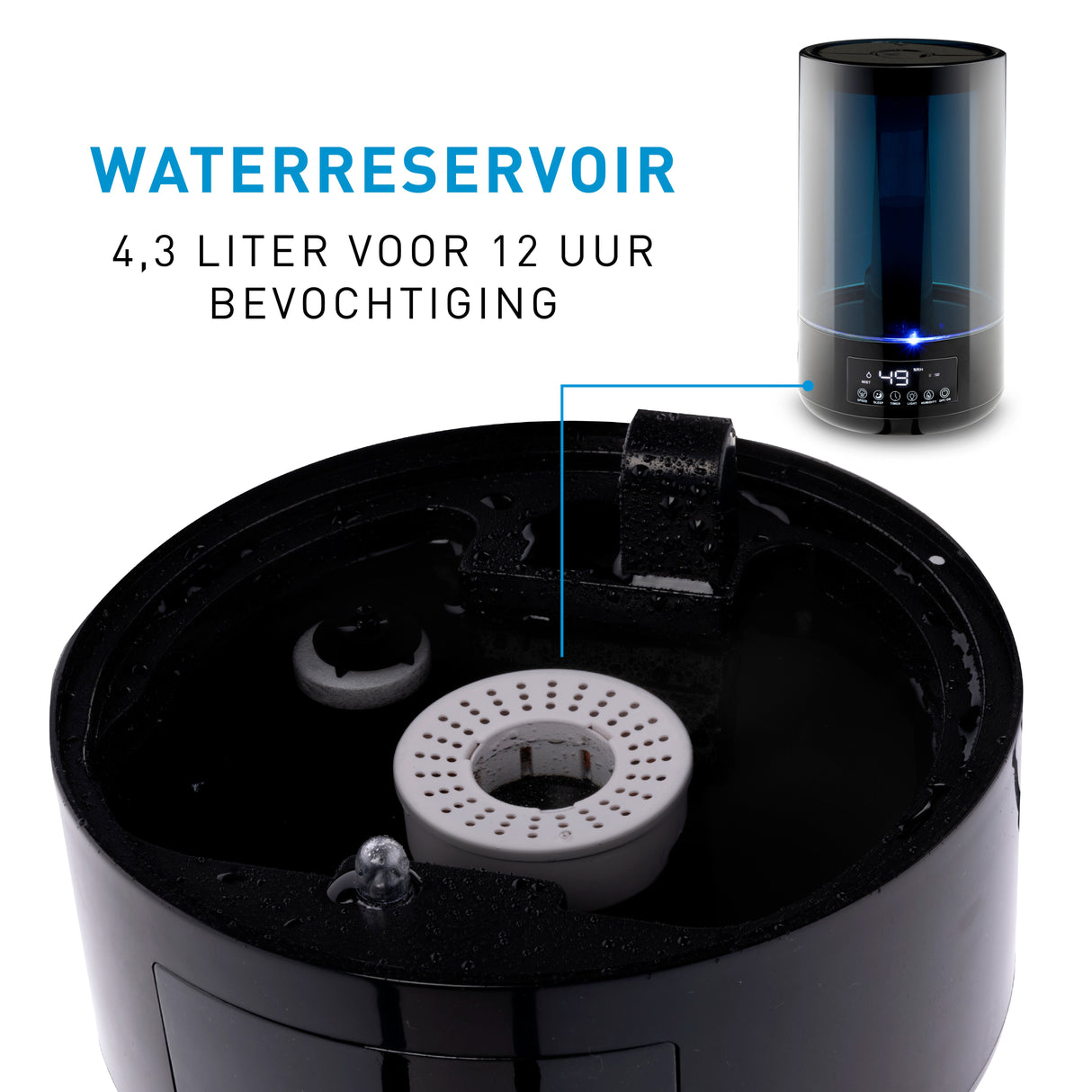 Grundig Luchtbevochtiger en Diffuser Aromatherapie - Zwart