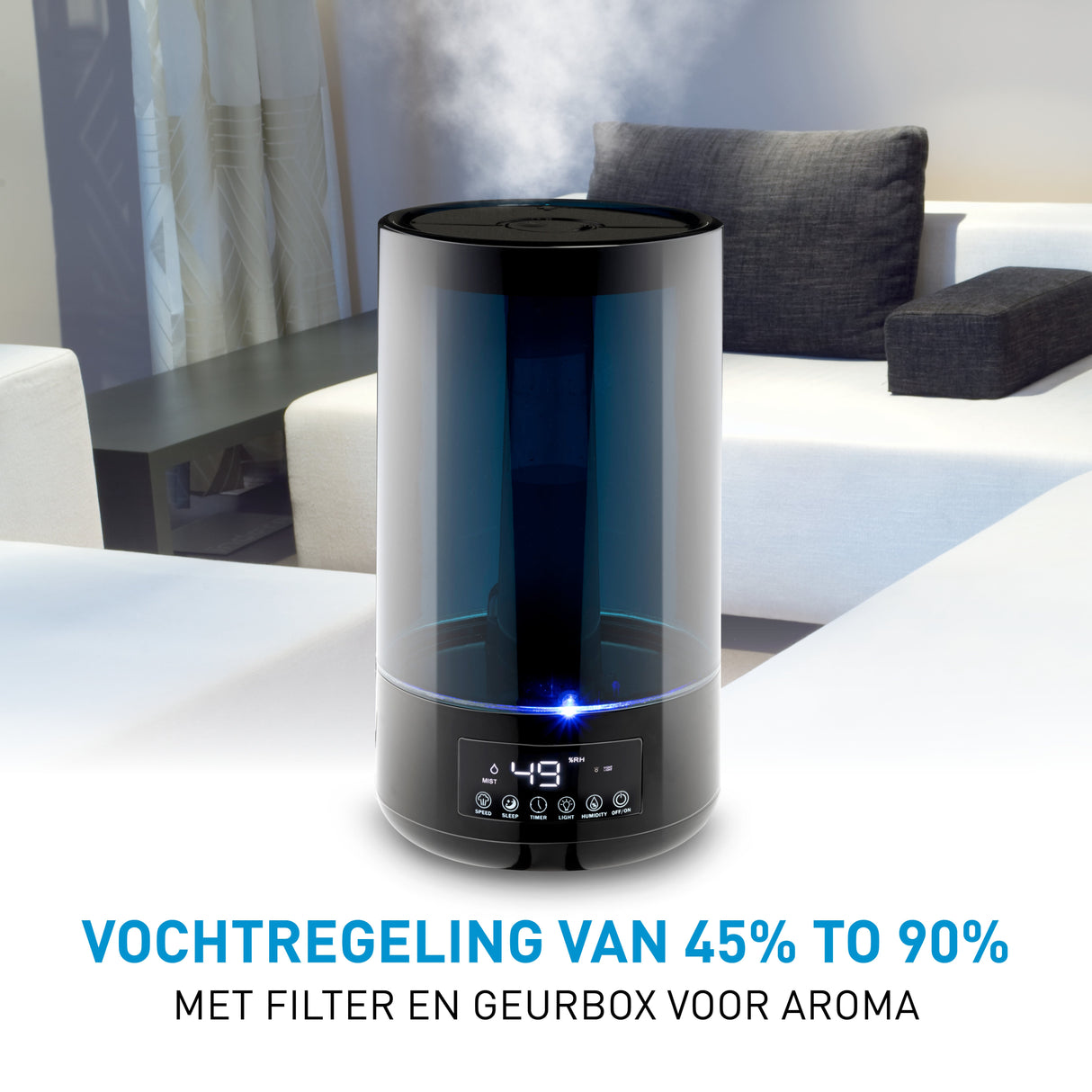 Grundig Luchtbevochtiger en Diffuser Aromatherapie - Zwart - maximondo