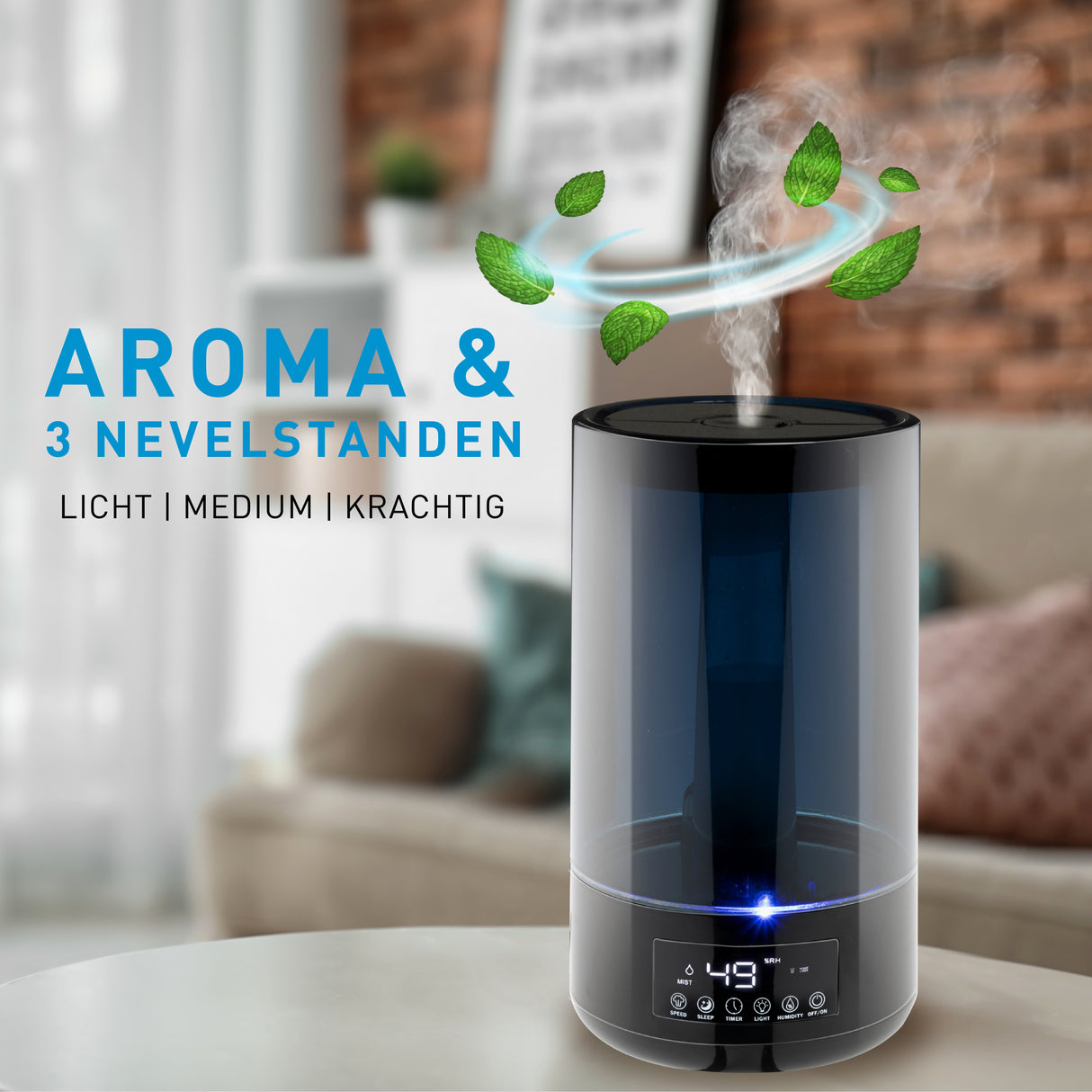 Grundig Luchtbevochtiger en Diffuser Aromatherapie - Zwart - maximondo