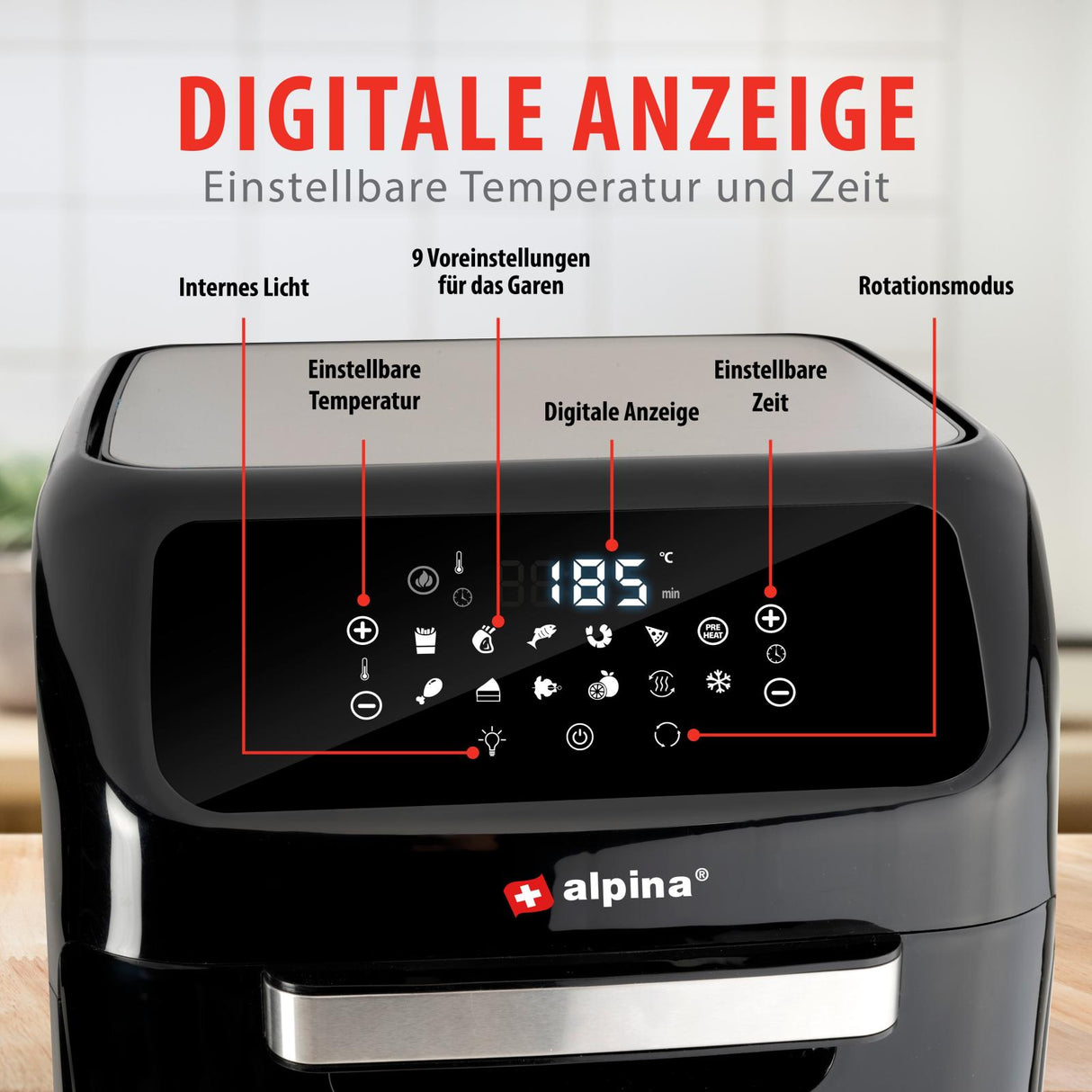 Hetelucht Oven/ Airfryer 12 Liter - maximondo