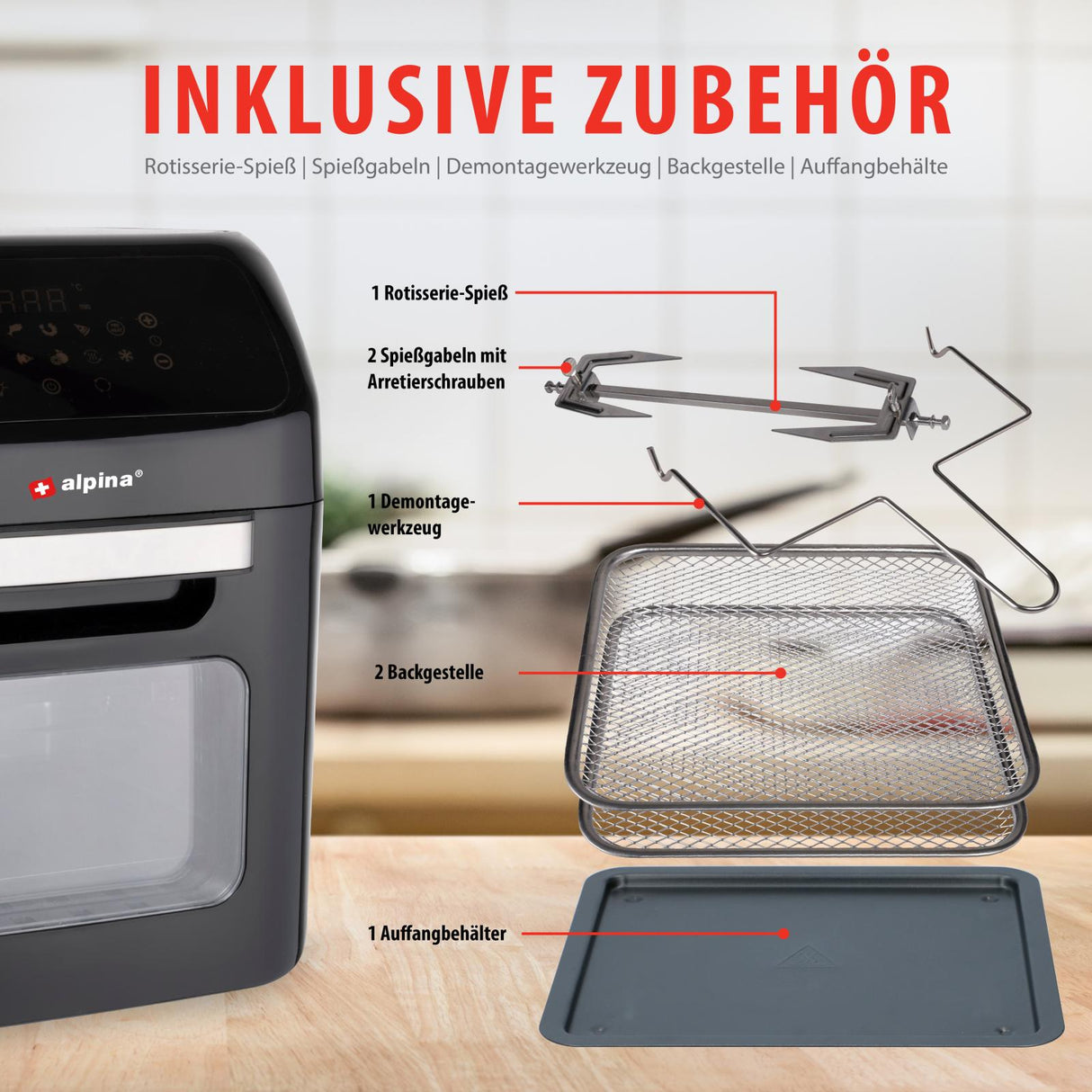 Hetelucht Oven/ Airfryer 12 Liter - maximondo