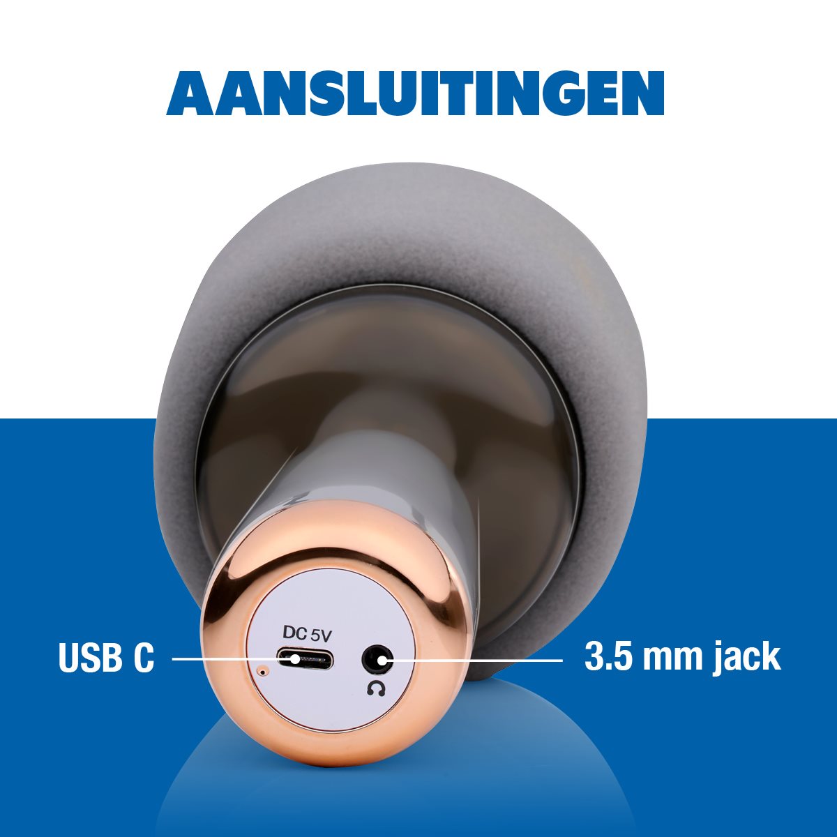 Karaoke Microfoon Bluetooth RGB Licht, 5 Uur - maximondo