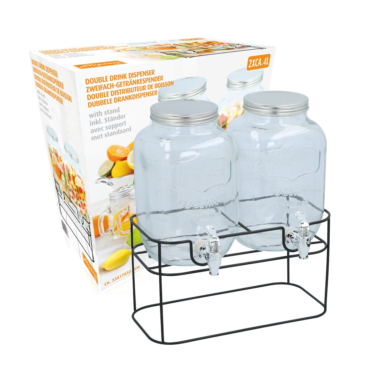 Cuisine Elegance Drankdispenser 2x 4L - maximondo