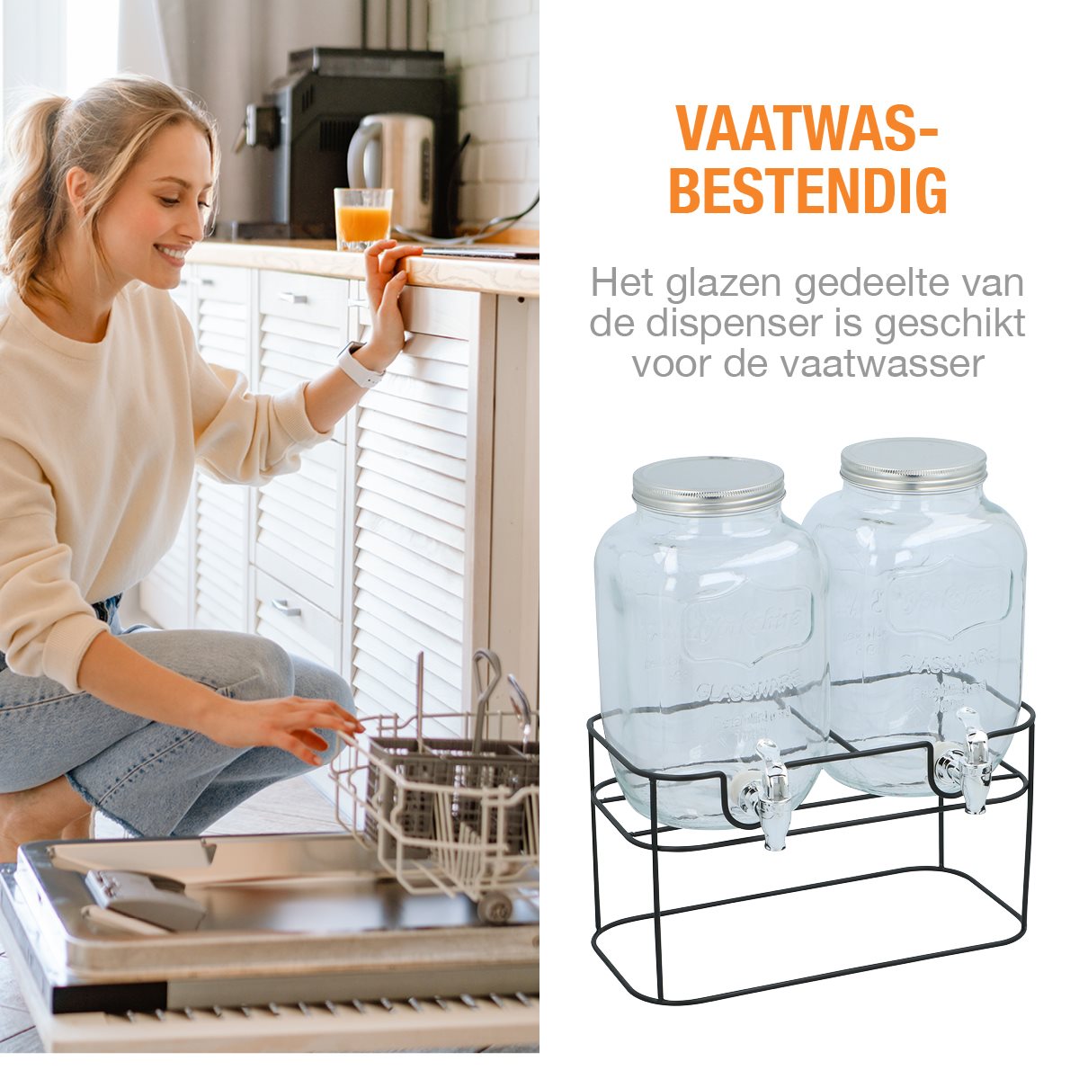 Cuisine Elegance Drankdispenser 2x 4L - maximondo
