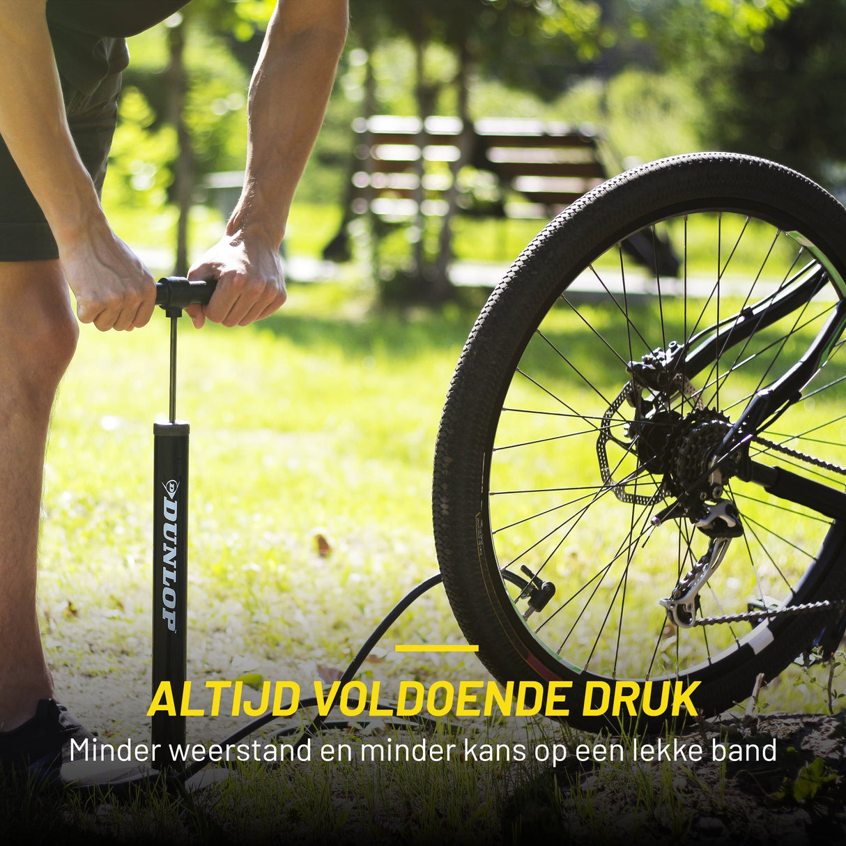 Dunlop Fietspomp met Drukmeter - maximondo