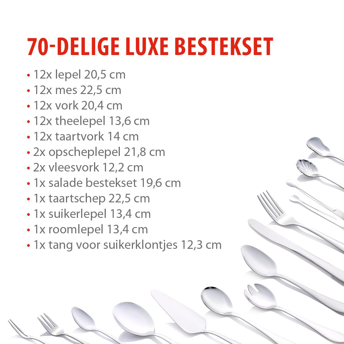 alpina Bestekset - 70 Stuks - maximondo