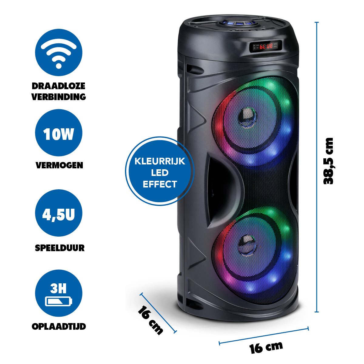 Bluetooth Speaker RGB Licht - maximondo