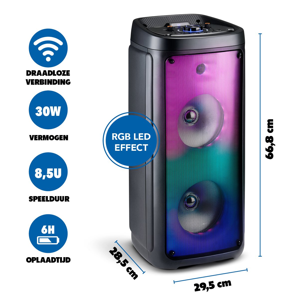 Speaker met Microfoon & Sfeerverlichting