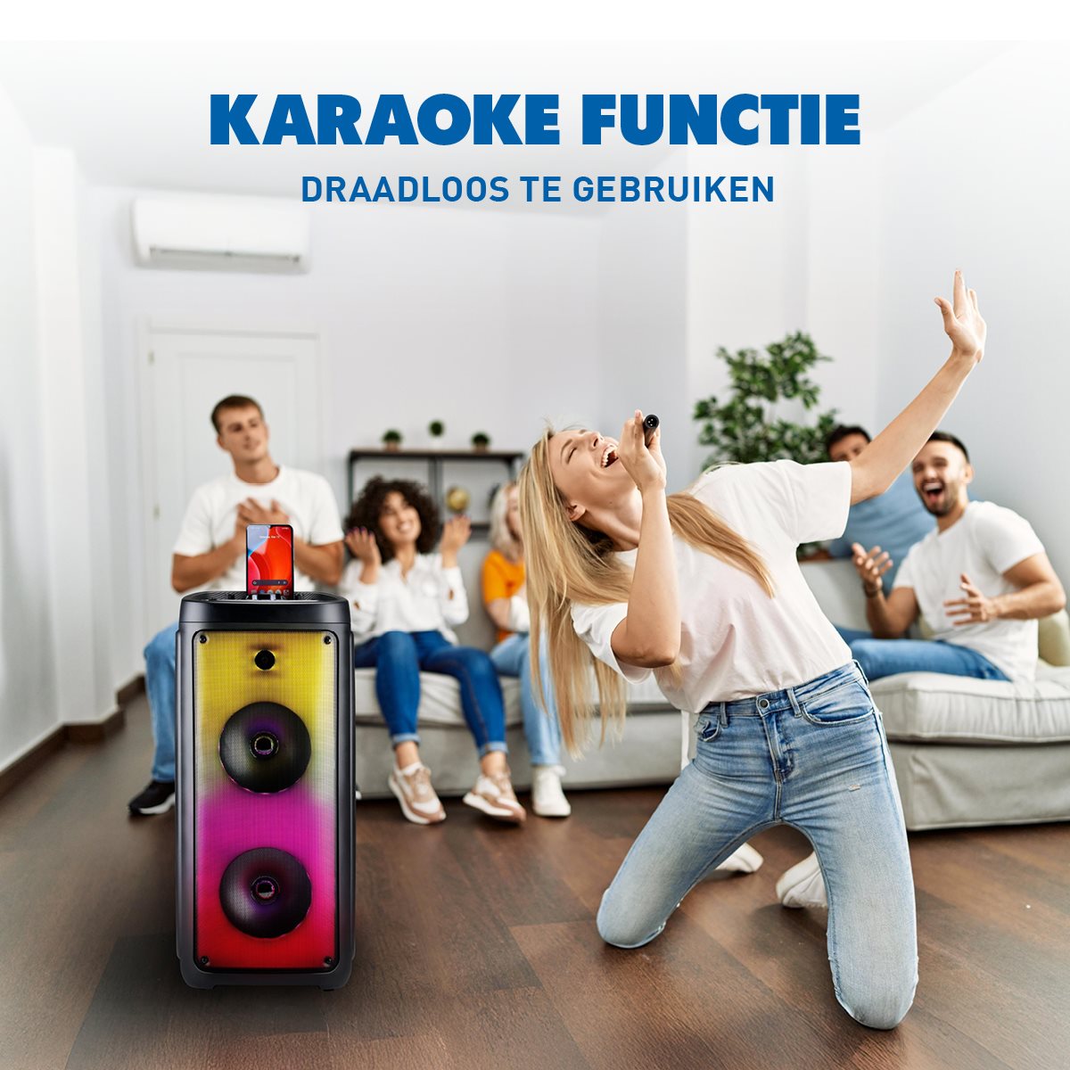 Speaker met Microfoon & Sfeerverlichting