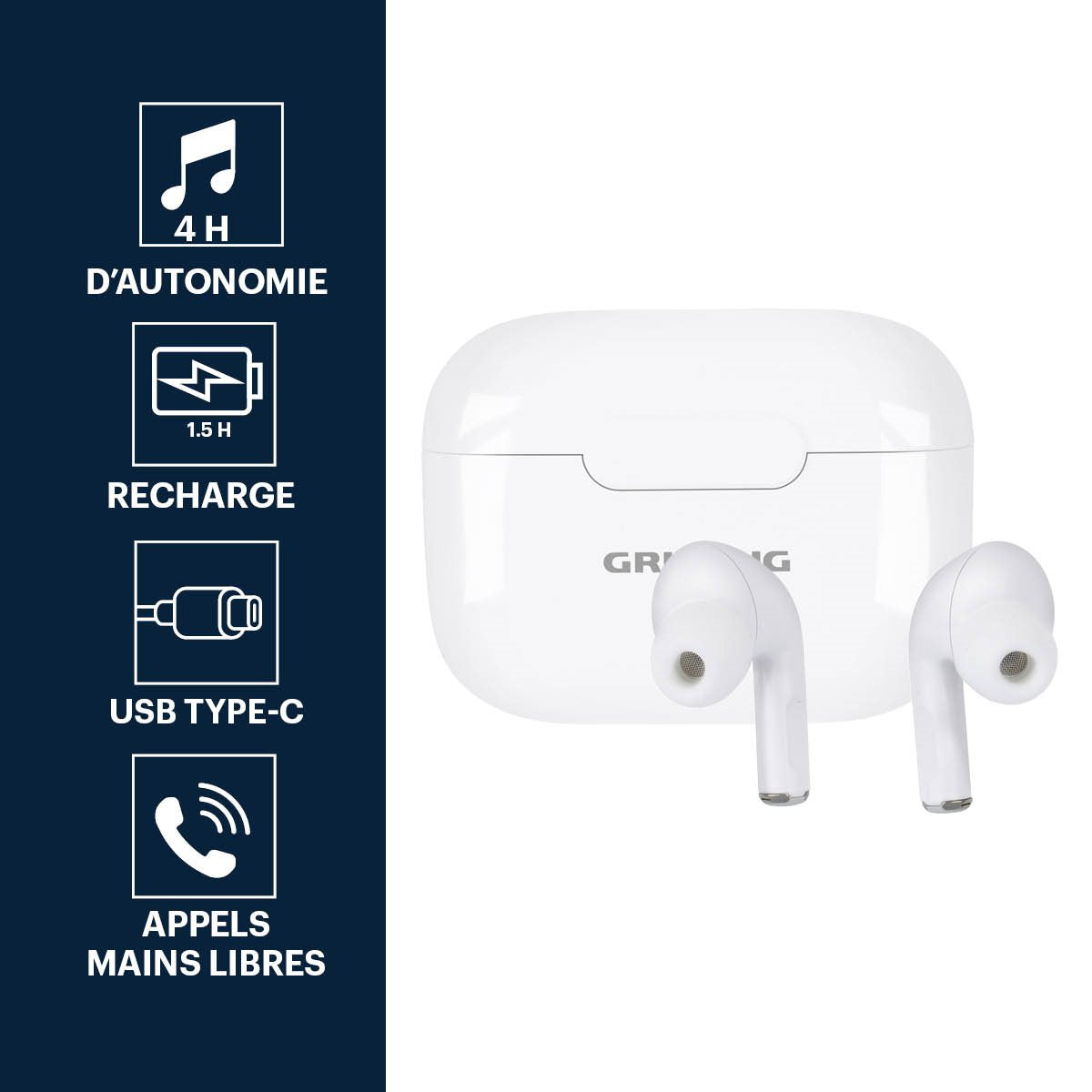 Grundig Draadloze Oordopjes Bluetooth - maximondo