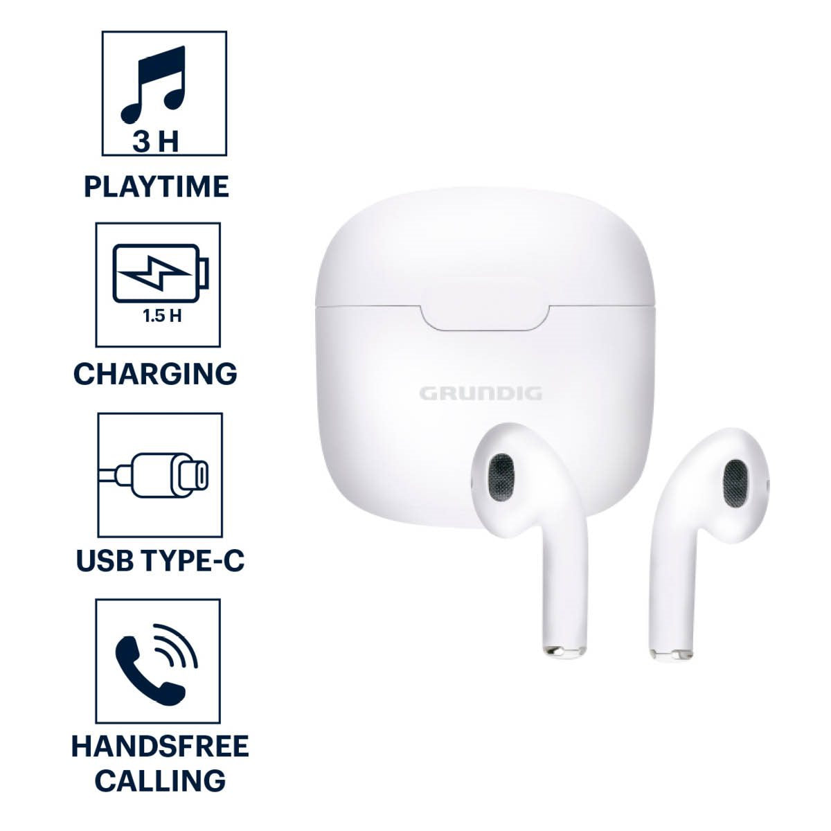 Grundig Draadloze Oordopjes - maximondo