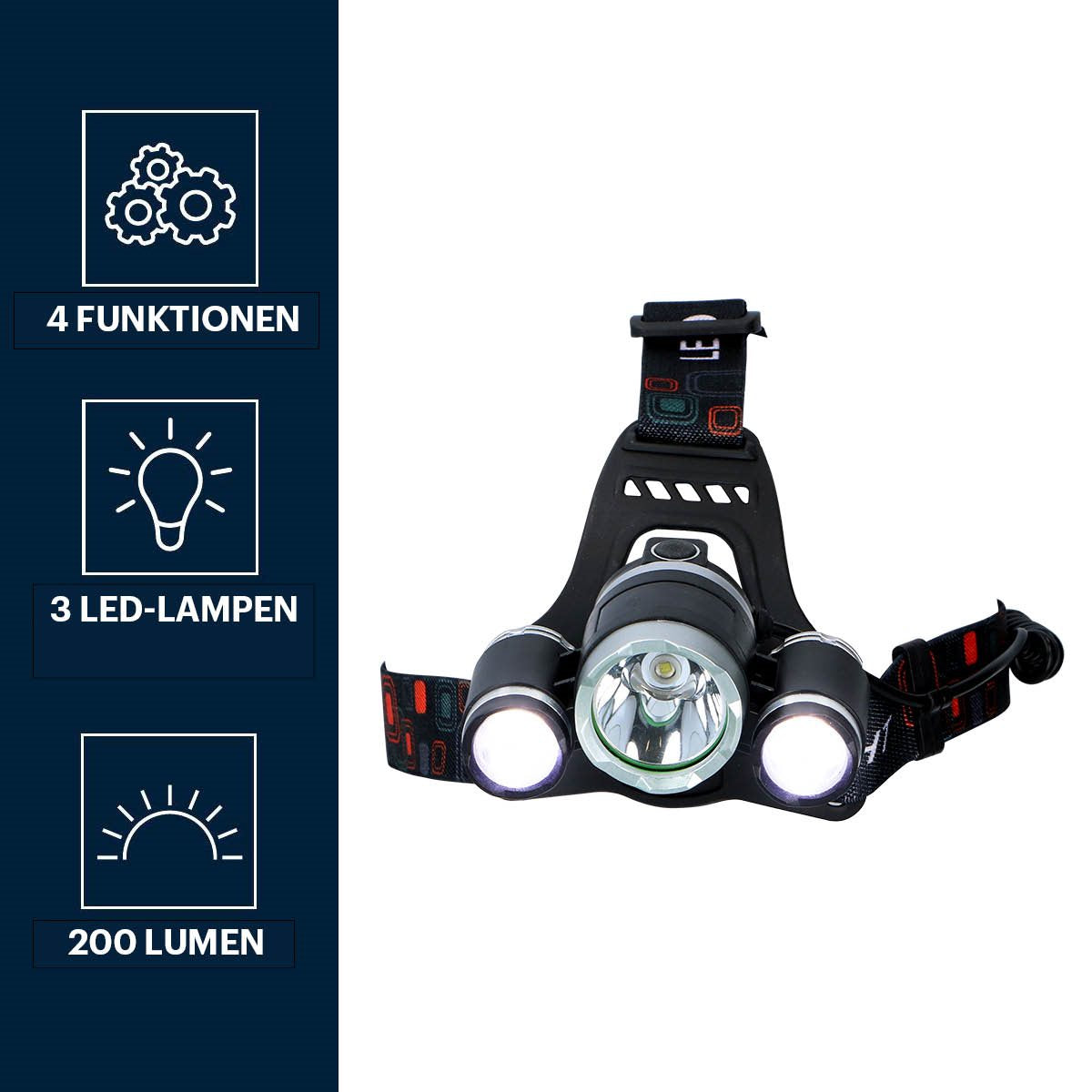 Grundig Hoofdlamp LED Oplaadbaar - maximondo